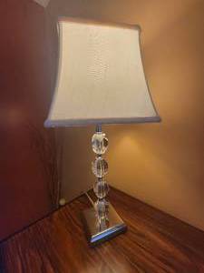 lot 61 image: Glass Bead Table Lamp