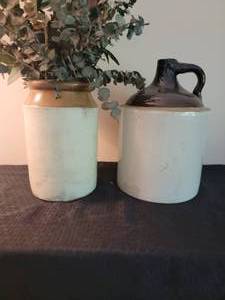 lot 105 image: Primitive Jug & Crock