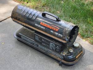 lot 110A image: Remington Gas Torpedo Heater