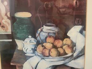 lot 72 image: Framed Still Life Print Bowl of Fruit