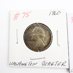 1960, 1960-D Washington Silver Quarters.