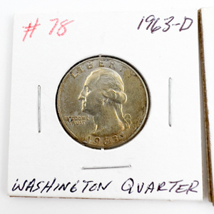1963, 1963-D Washington Silver Quarters.