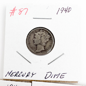 1940, 1940-D, 1940-S Mercury Dimes.