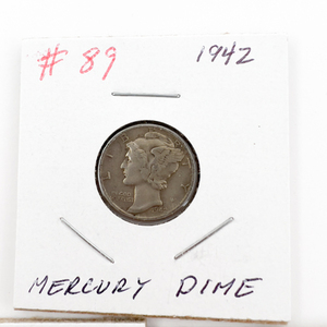 1942, 1942-D, 1942-S Mercury Dimes.