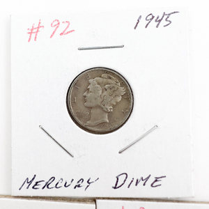 1945, 1945-D, 1945-S Mercury Dimes.