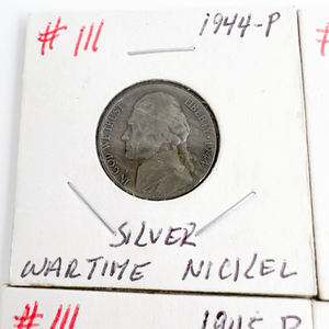 Silver Wartime Nickels - Complete Set of 11