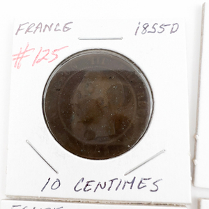 5 Misc. Foreign Coins Germany 1942A, France 1855D, Netherlands 1881, Egypt 1917H, British West Africa 1952
