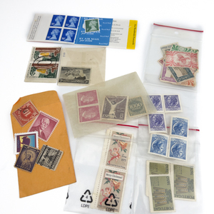 1 Envelope of Misc. Vintage US and World Stamps