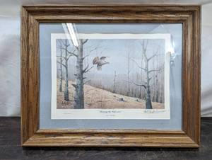 Framed Les Kouba Leaving The Cut-Over Print
