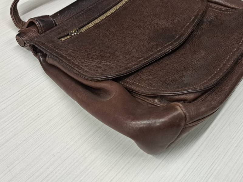 Vtg Fossil Black Leather Crossbody Messenger Bag Purse American Classic  Pockets - Swedemom