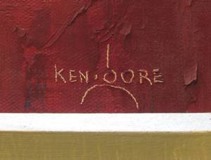 Vintage Art Oil painting group  Ken Gore
