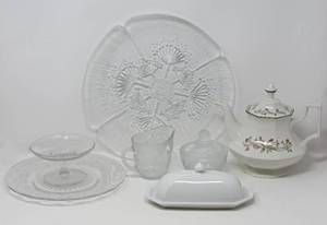 Dining essentials bundle Essex Crystal, Teapot, butter dish with cover, sugarcreamer