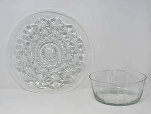 Vintage glass serving ware