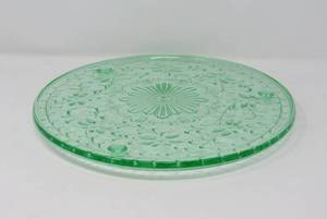 Footed Glass Cake Plate in storage box