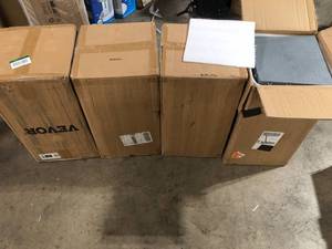 Lot of VEVOR Garage Tiles Interlocking 1 ft. W x 1 ft. L Silver Garage Floor Covering Tile 50 pcs Polypropylene Garage Flooring Tile Customer Returns See Pictures