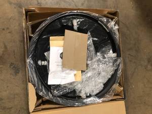 Hampton Bay Sadler 30 in. x 19 in. Round Steel Wood Burning Fire Pit in Rubbed Bronze    Customer Returns See Pictures