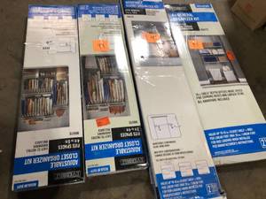 Lot of Assorted Closet Organizers Various Sizes and Conditions Customer Returns See Pictures