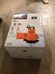 Everbilt 14 HP 2-in-1 Utility Pump  Customer Returns See Pictures