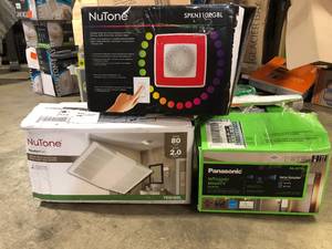Lot of Assorted Bathroom Vent Fans Customer Returns See Pictures