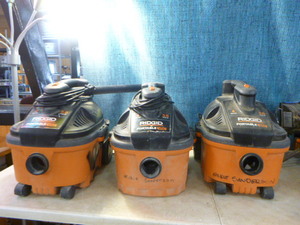 lot 22 image: 3 Ridgid WetDry Vacs