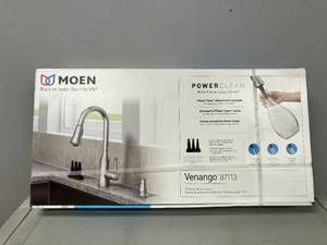 lot 2 image: Moen Venango Single-Handle Pull-Down Sprayer Kitchen Faucet with Reflex and Power Clean Attachments in Spot Resist Stainless