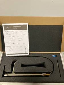 lot 10 image: Sir Faucet Aurora Single Hole Single-Handle Vessel Bathroom Faucet in Brushed Nickel