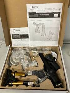 lot 17 image: Pfister Vedra 8 in. Widespread Double Handle Bathroom Faucet in Spot Defense Brushed Nickel