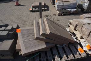 lot 65 image: Autumn Brown Natural Stone Pillar Caps