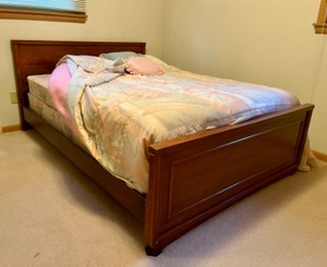 lot 158 image: Queen Size Bed, Mattress and Box Spring...