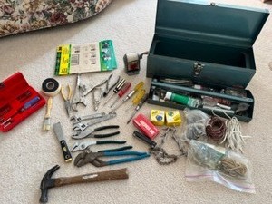lot 132 image: Garage Hosehold Toolbox with Accessories...