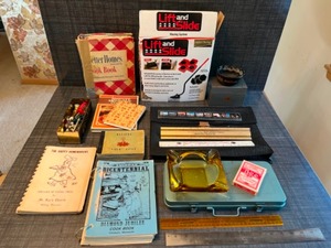 lot 111 image: Cookbooks, Lift & Slide Ashtrays...