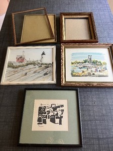 lot 89 image: Vintage Home DeCor Wall Art Framed Duluth Minnesota High Bridge By P. Sanford (11x12), Lookout Tower By Artist Kay Kennedy 284