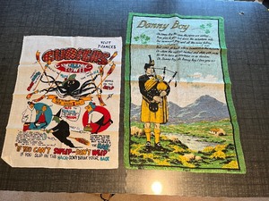 lot 84 image: (2) Collectible Linen Tea Towel Irish Quotes