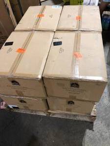 Pallet of Architectural Mailboxes Marina Black Small Steel Wall Mount Mailbox  Customer Returns See Pictures