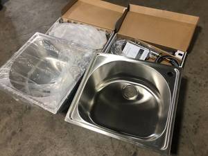 Lot of Glacier Bay Sink and Faucets Various Models and Conditions  Customer Returns See Pictures