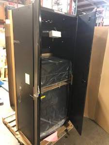 Husky 3-Piece Heavy Duty Welded Steel Garage Storage System in Black (64 in. W x 81 in. H x 24 in. D)   Customer Returns See Pictures