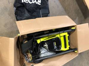 RYOBI 40V HP Brushless 20 in. Cordless Battery Walk Behind Push Mower with 6.0 Ah Battery and Charger   Customer Returns See Pictures