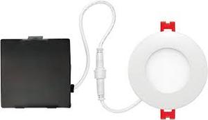 lot 58 image: Globe Electric Designer Ultra Slim 3 in. White Integrated LED Recessed Kit