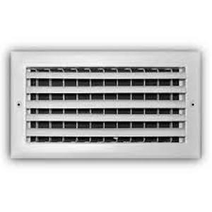 lot 73 image: Everbilt 12 in. x 6 in. 1-Way Steel Adjustable Curved Blade WallCeiling Register in White