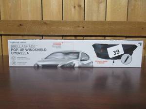 lot 92 image: Sharper Image  BrellaShade - Pop-Up Windshield Umbrella