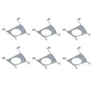 lot 84 image: Halo HL 6 in. Mounting Frame for Round and Square Canless Recessed Fixtures (6-Pack)
