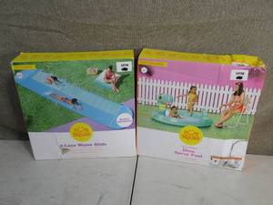 lot 163 image: Pool and Slip N Slide Sprinkler Fun