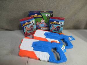 lot 170 image: Spiderman Theme Pool Swim Vests with Water Guns
