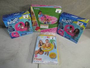 lot 193 image: Disney Princess 3-Ring Pool-2 Girls Baby Care Seats-1 Inflatable Baby Seat