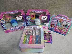 lot 235 image: Squishville Shuishmallows Back to School Star Student-Baby Alive Foodie Cuties-DIY Friendship Bracelet Kit-Townley Girl Press on Nails