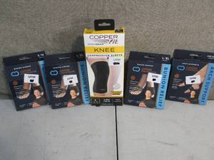 lot 273 image: Lot of 5 Copper Fit Knee and Foot Care Products