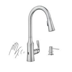 lot 289 image: MotionSense Wave Touchless Activation Pulldown Kitchen Faucet Moen Spot Resistance-Stainless Finish