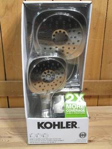 lot 303 image: Kohler Adjuste 3-in-1 Multifunction Shower Kit Shower Head  Brushed Nickel