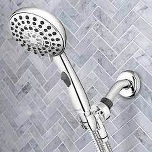 lot 317 image: Waterpik 6-Spray 4.8 in. Single Wall Mount Handheld Adjustable Shower Head in Chrome