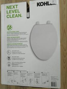 lot 298 image: Kohler Layne Quiet-close Elongated Antimicrobial Toilet Seat